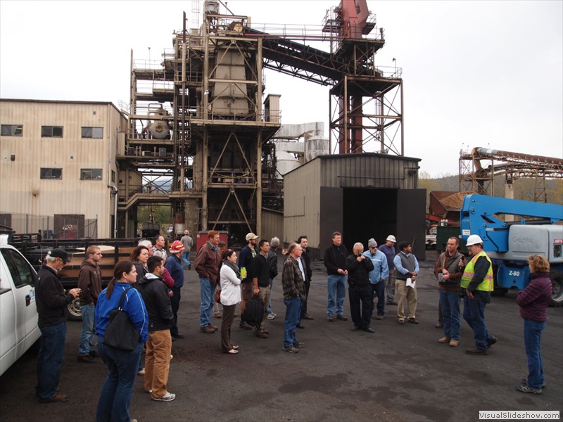 Blue Lake biomass power plant tour group