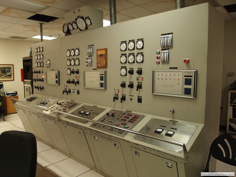 Scotia power plant control room, main control panel