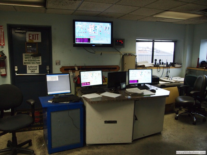 Blue Lake biomass power plant control room